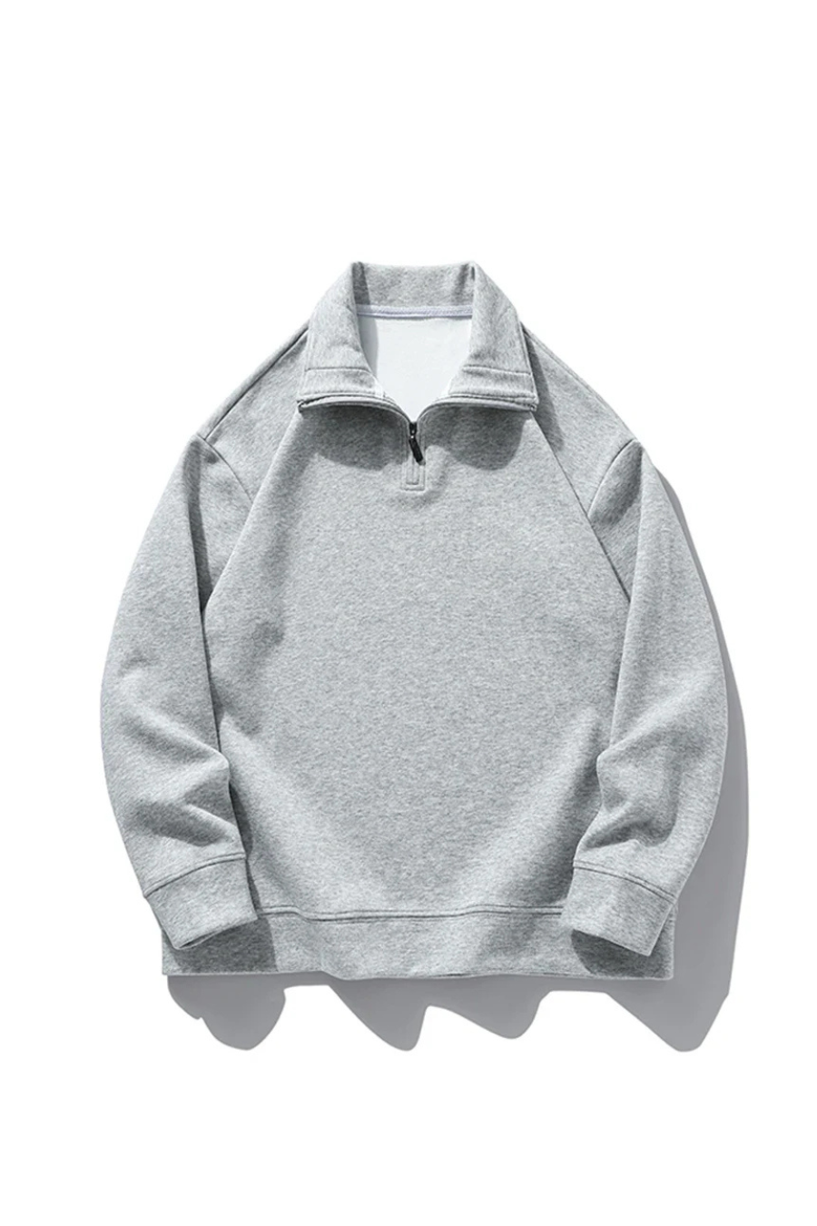 Minimal zip-up sweatshirt