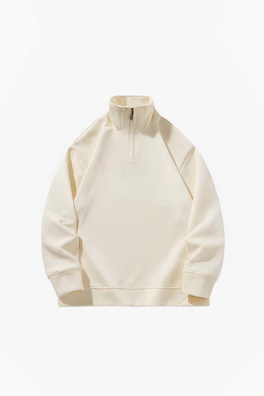 Minimal zip-up sweatshirt