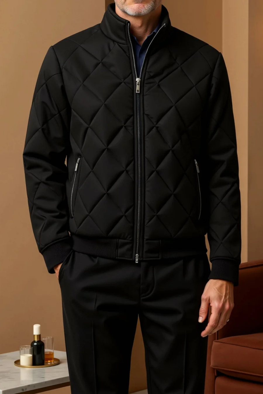 Padded Jacket with Design 